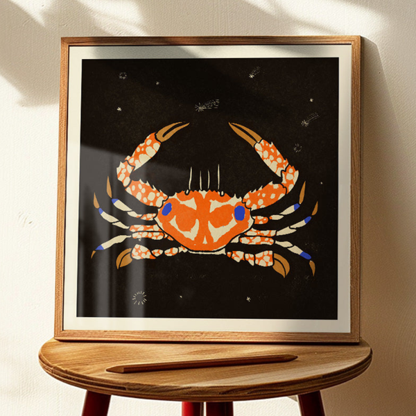 Starry Magic Crab Print | 50 x 50cm