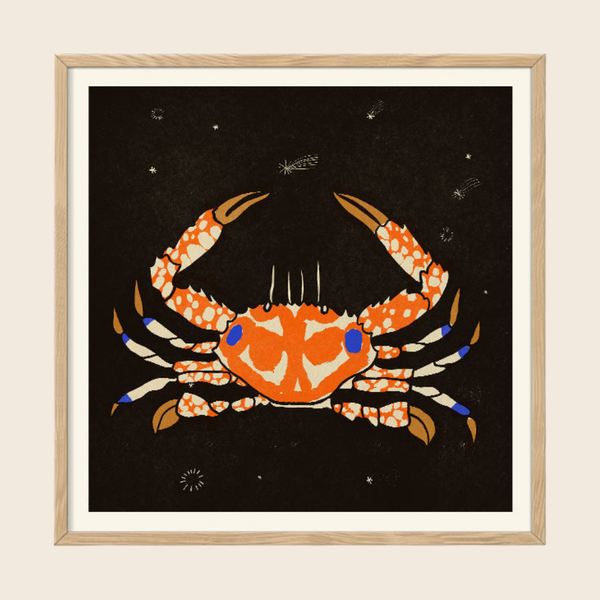 Starry Magic Crab Print | 50 x 50cm