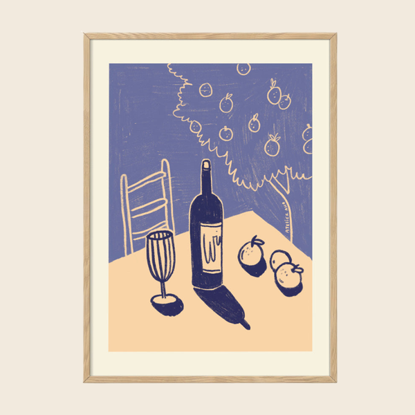 Wine and Oranges Print | 30 x 40cm