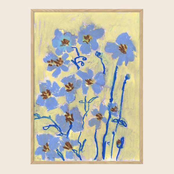 Blooming In Blue Print | 50 x 70cm