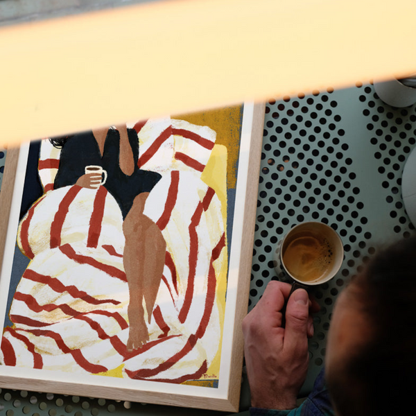 Hot Coffee and A Book Print | 50 x 70cm