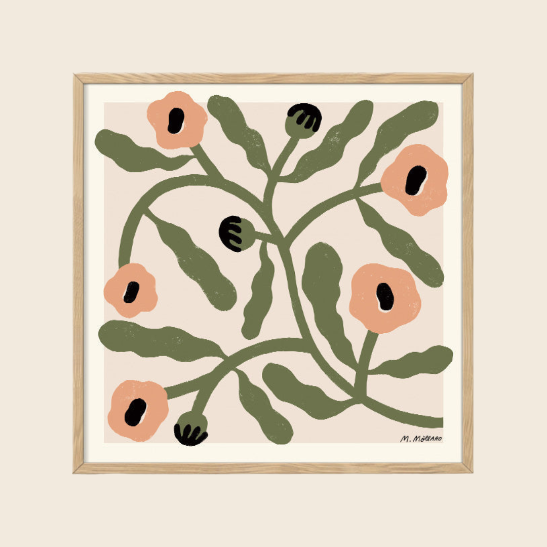 Pink Poppies Print | 50 x 50cm