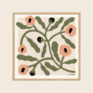 Pink Poppies Print | 50 x 50cm