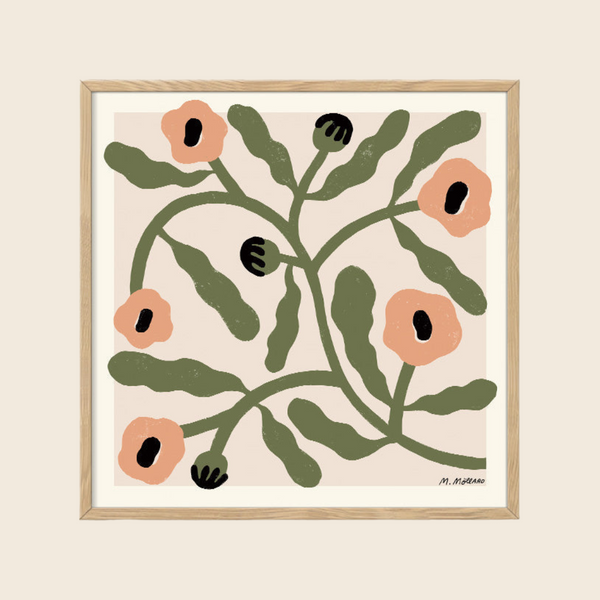 Pink Poppies Print | 50 x 50cm