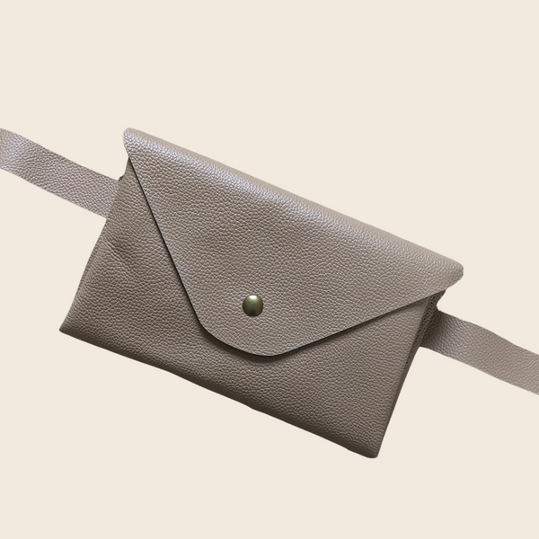 Betty Recycled Leather Belt Bag | Beige