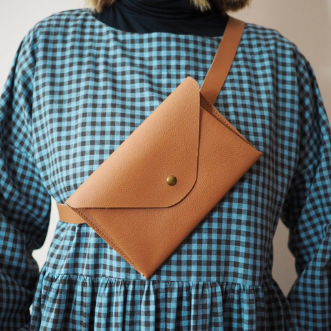 Betty Recycled Leather Belt Bag | Toffee Brown