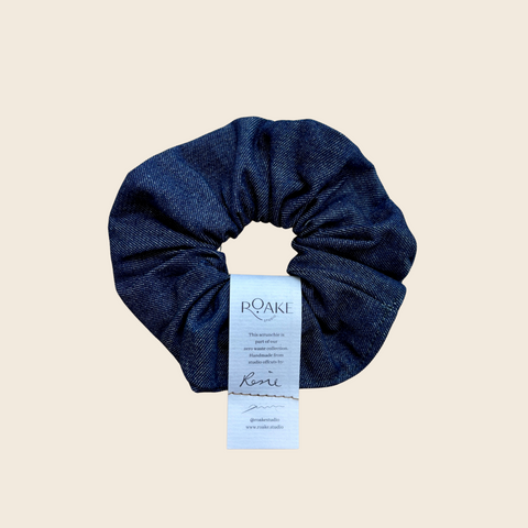 The Rosheen Zero Waste Scrunchie | Denim Blue