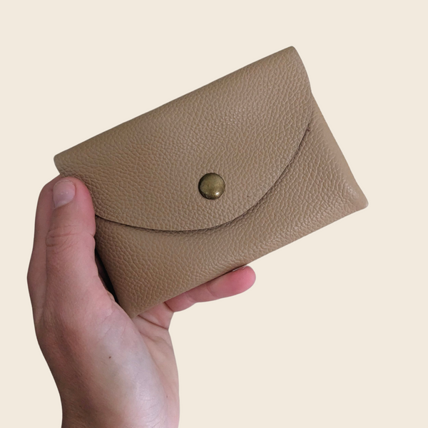 Recycled Leather Purse | Beige