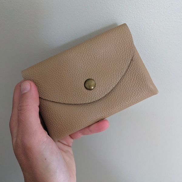 Recycled Leather Purse | Beige