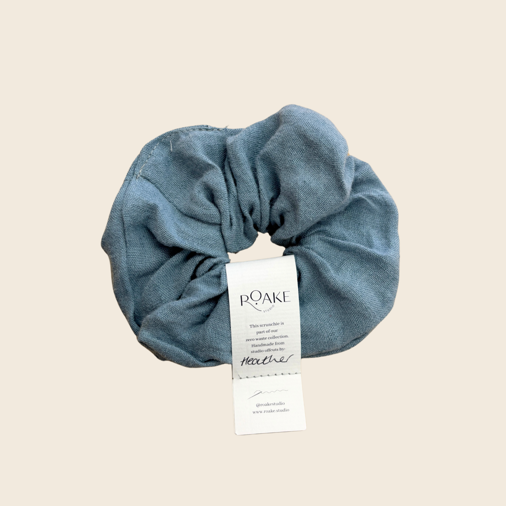 The Rosheen Zero Waste Scrunchie | Washed Denim