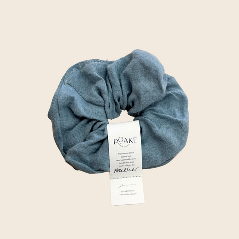 The Rosheen Zero Waste Scrunchie | Washed Denim