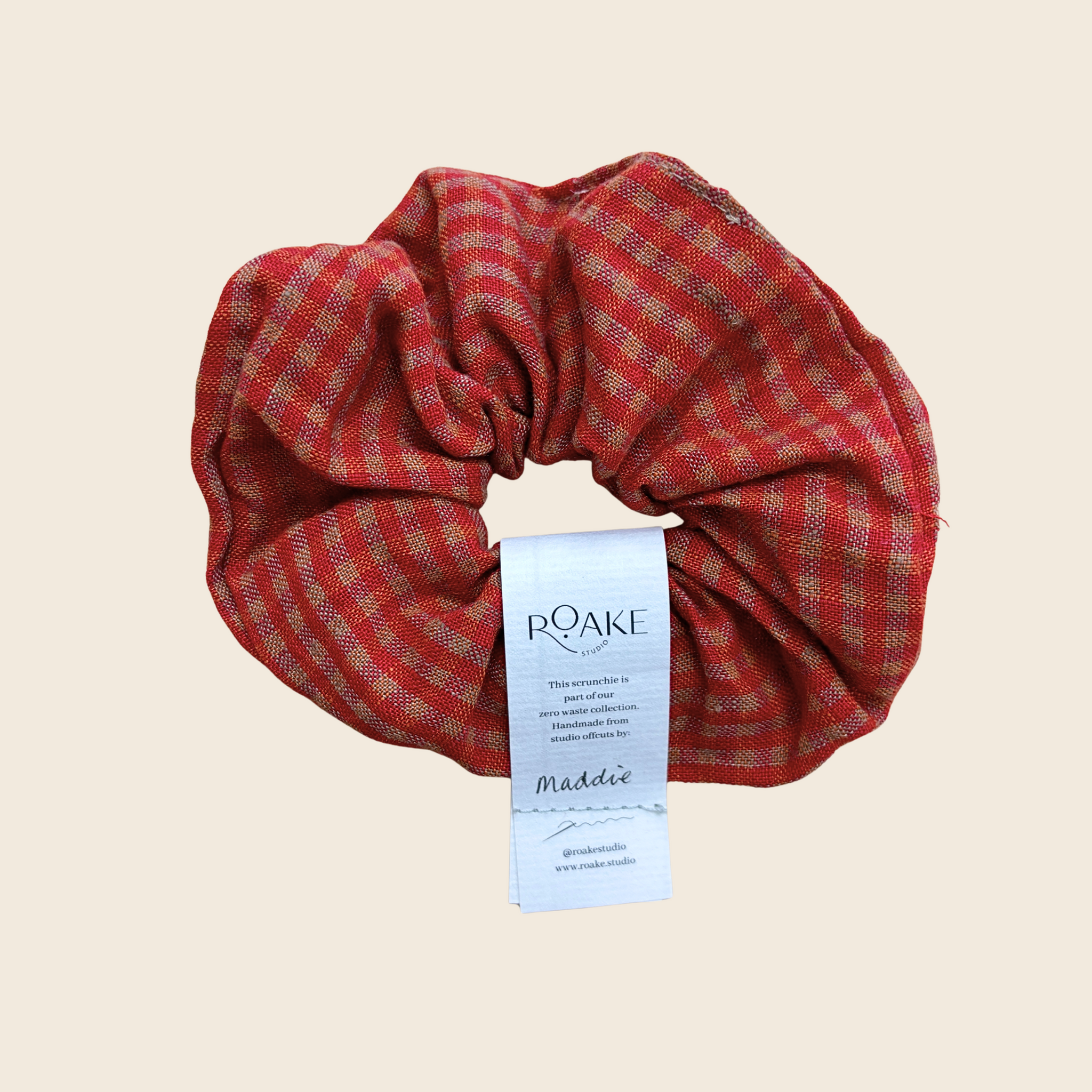 Zero Waste Scrunchie | Red Gingham