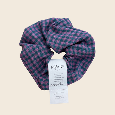 The Rosheen Zero Waste Scrunchie | Violet Check