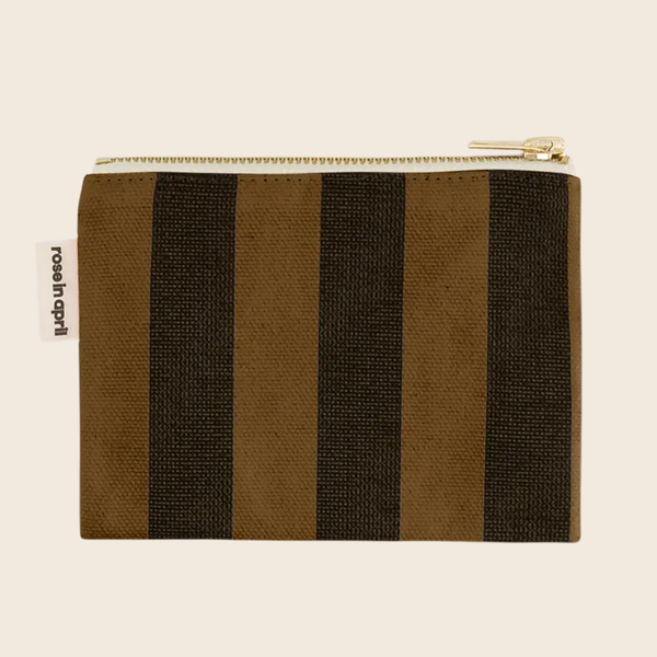 Cotton Purse | Cumin and Black Stripe