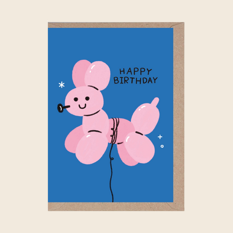 Balloon Animal Birthday Card