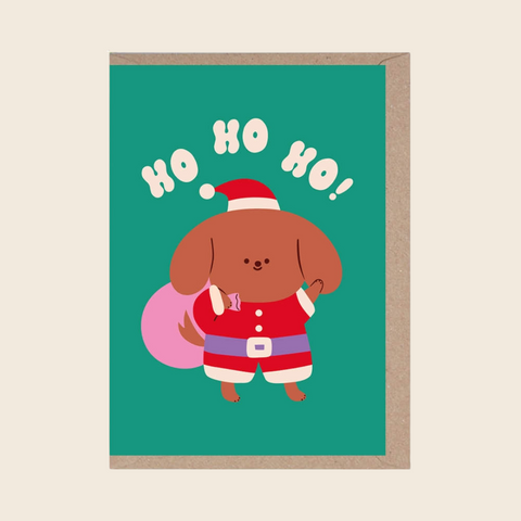 Santa Pup Christmas Card