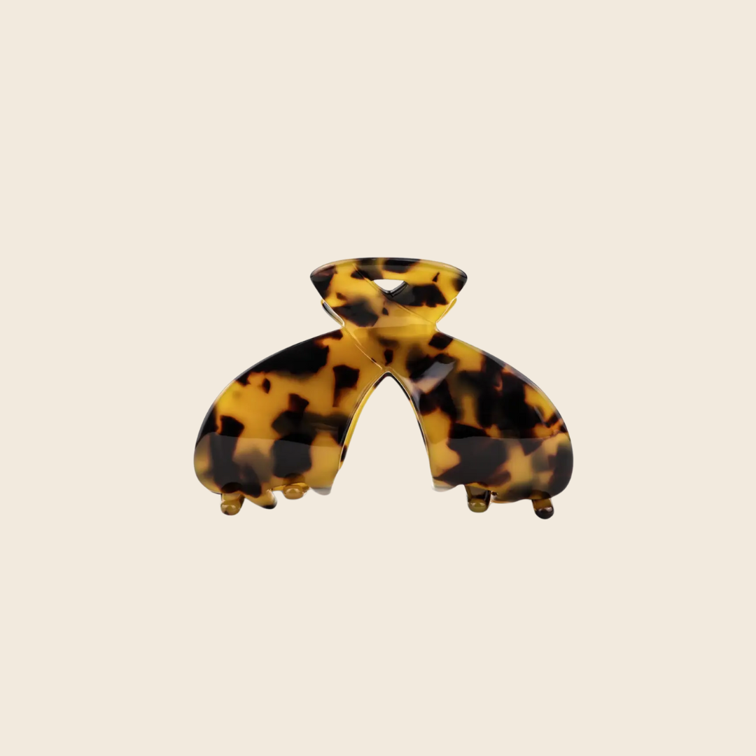 Mini Arc Hair Claw | Dark Cheetah Brown