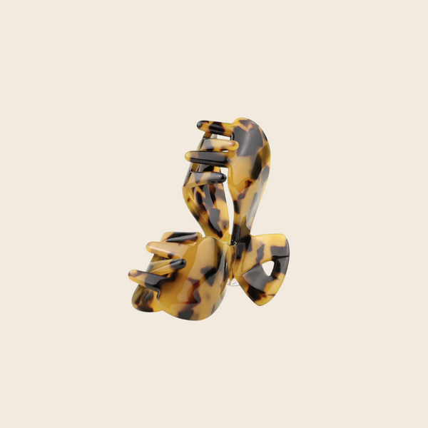 Mini Arc Hair Claw | Dark Cheetah Brown