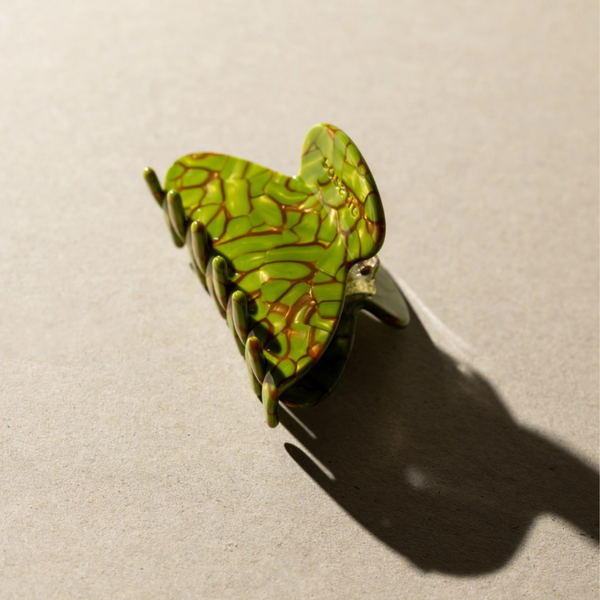 Hair Claw Clip | Green and Gold