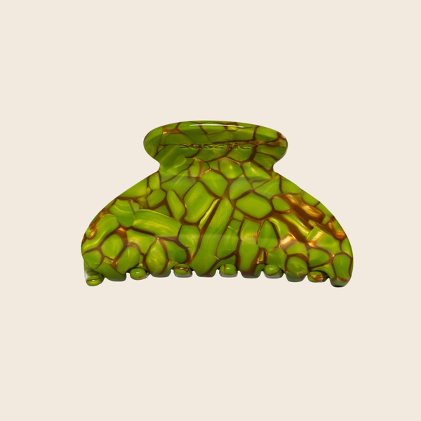 Hair Claw Clip | Green and Gold