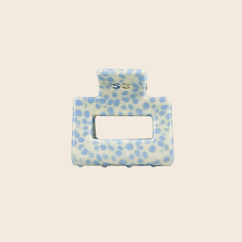 Mini Hair Claw Clip | Blue Dot