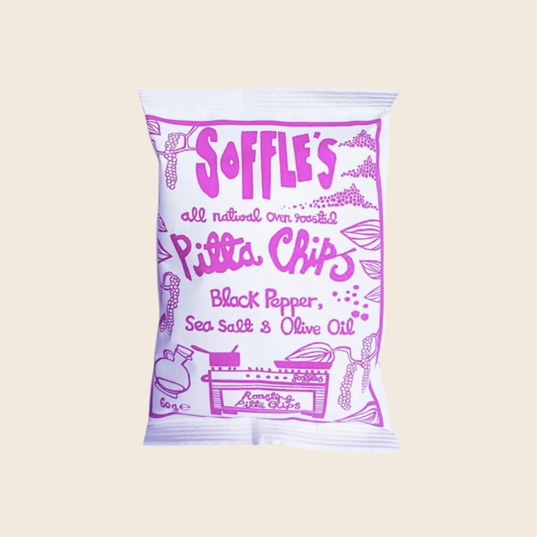 Soffle's Black Pepper, Sea Salt and Olive Oil Pitta Chips | 60g