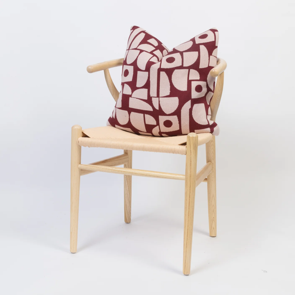 Bruten Cotton Knit Cushion | Burgundy