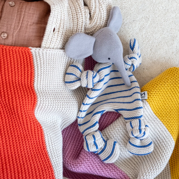 Knitted Elephant Cuddle Cloth
