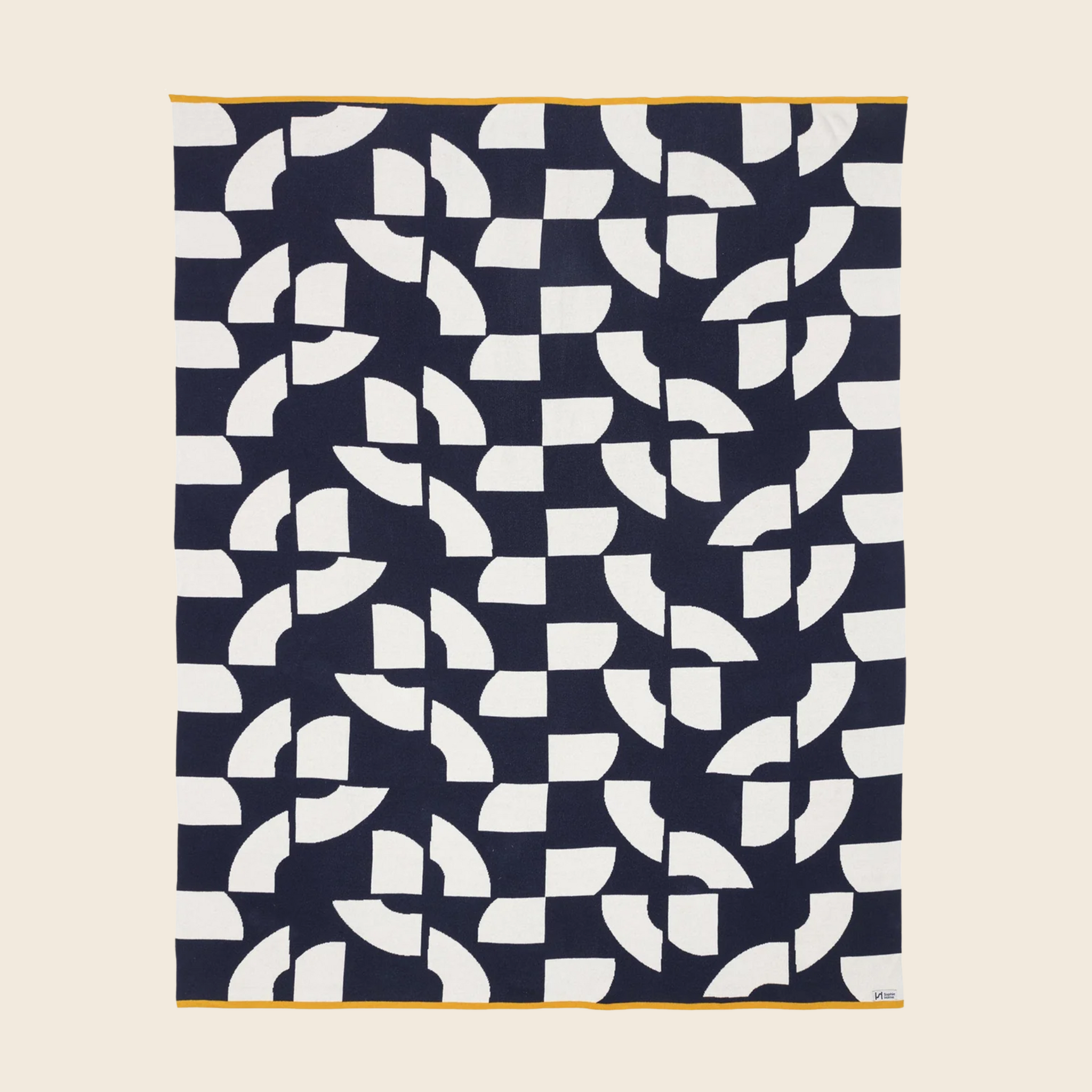 Deko Cotton Knit Throw | Navy Blue
