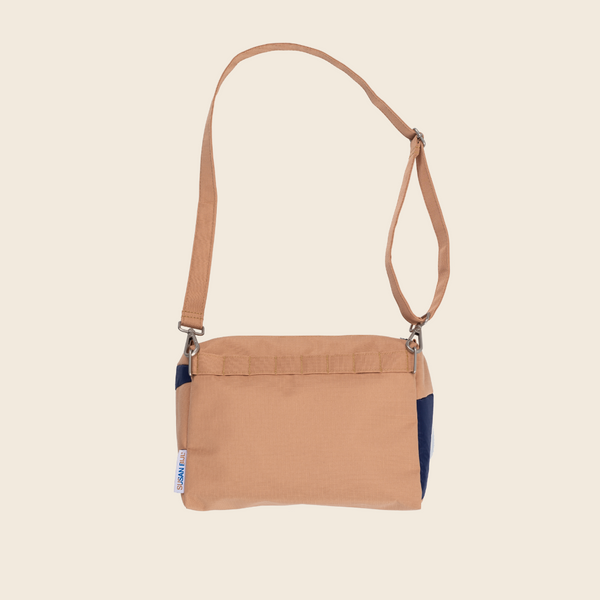 The New Bum Bag | Camel and Navy