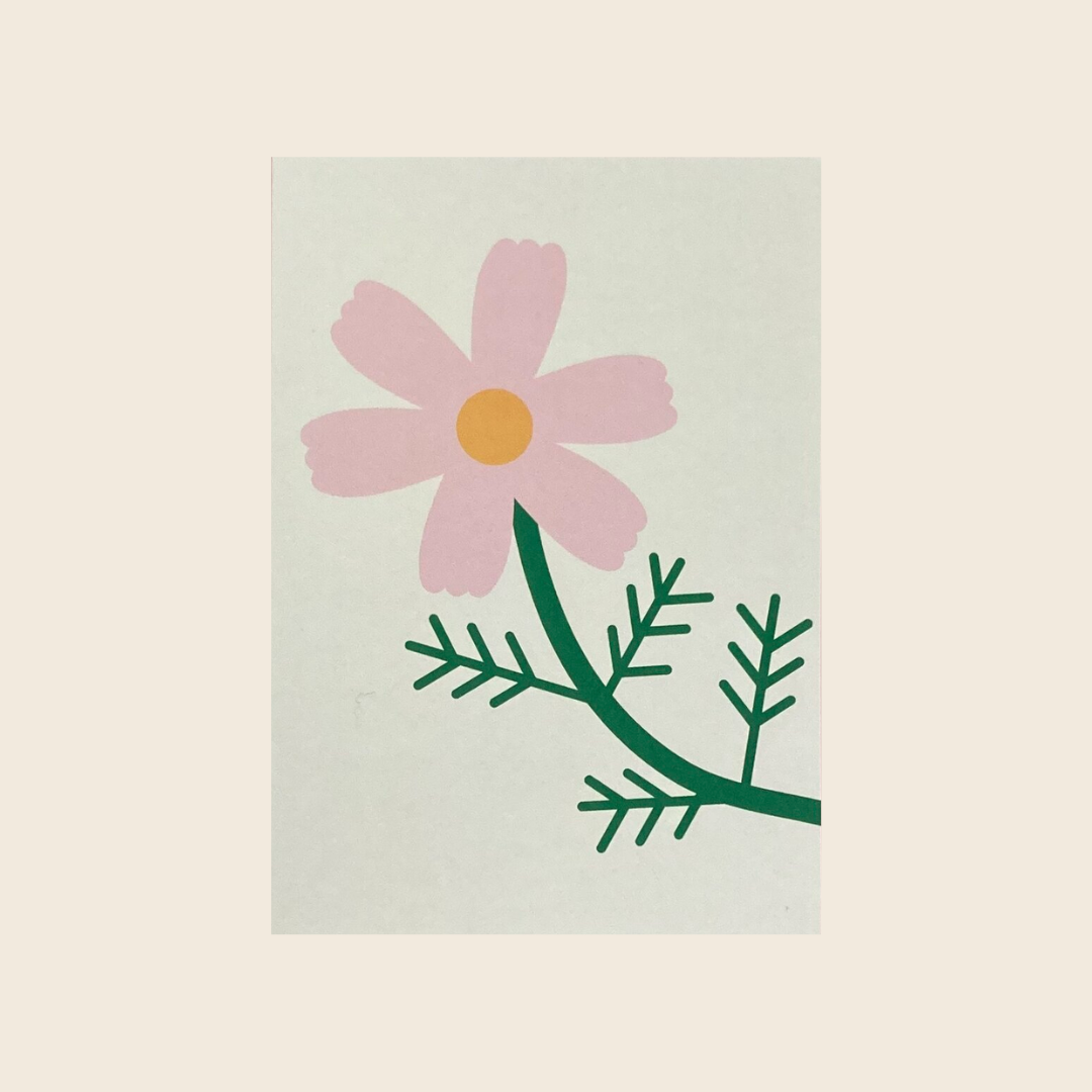 Cosmos Flower Card by Suzie Winsor Studio