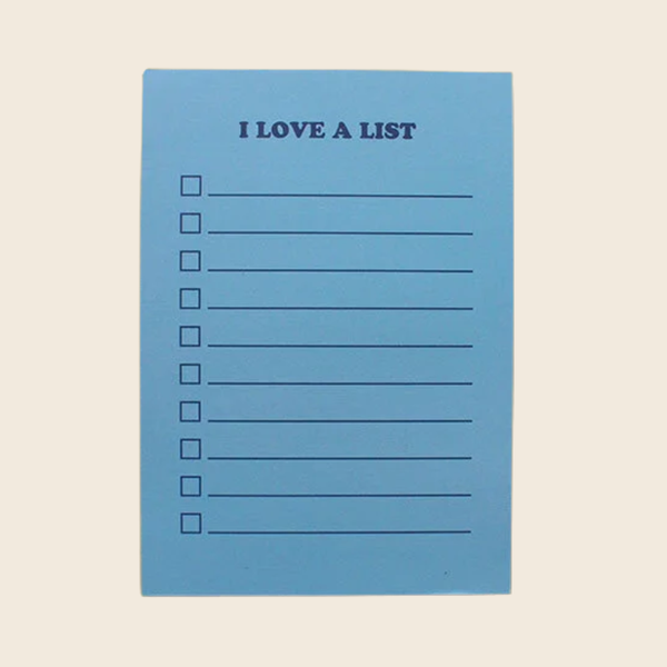 I Love A List Notepad