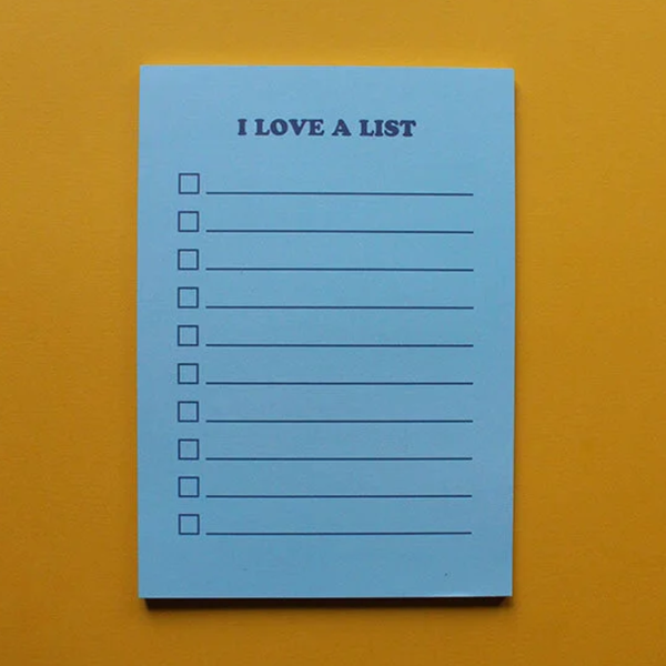 I Love A List Notepad