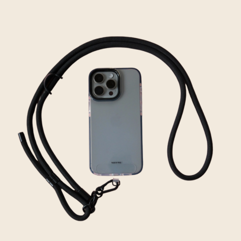 Crossbody Woven Phone Strap | Black