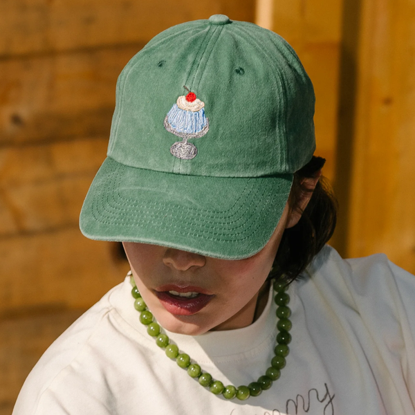 Cherry On Top Cap | Washed Green