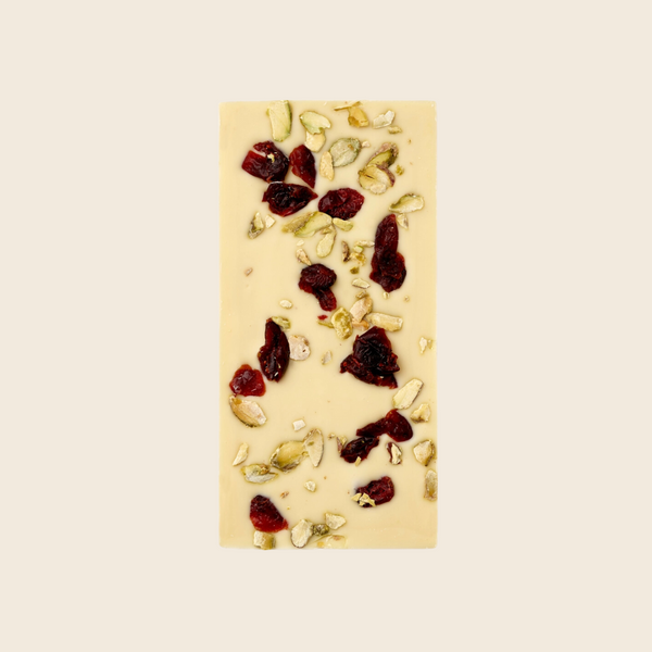 Pistachio and Cranberry White Chocolate Bar