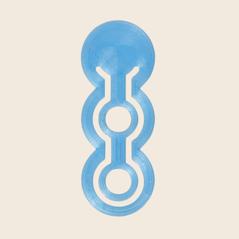 Casetta 3D Printed Bookmark | Translucent Blue