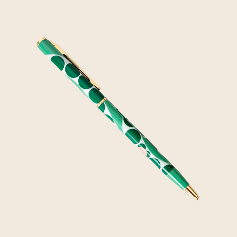 Damson Print Gold Trimmed Pen