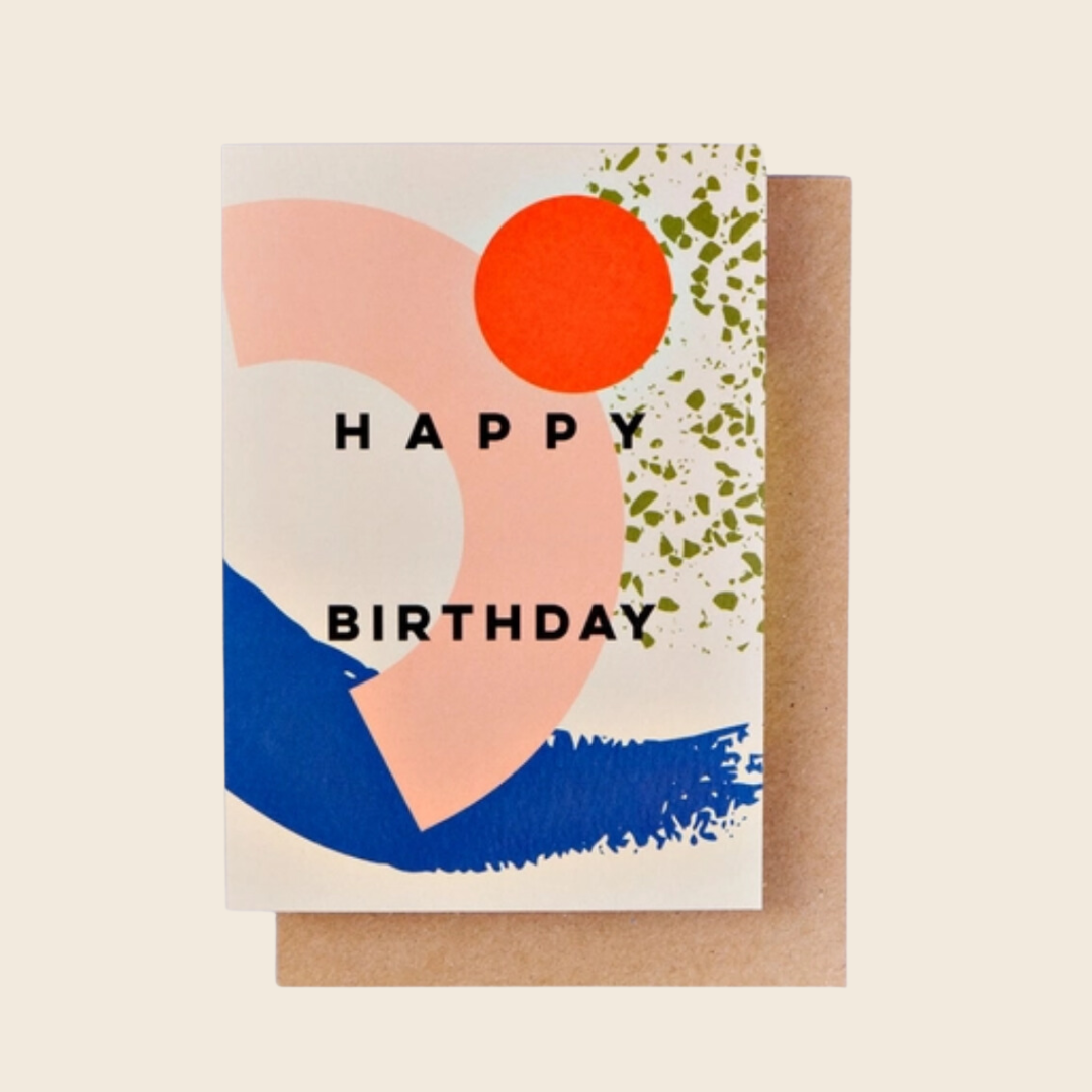 Memphis Brush Birthday Card