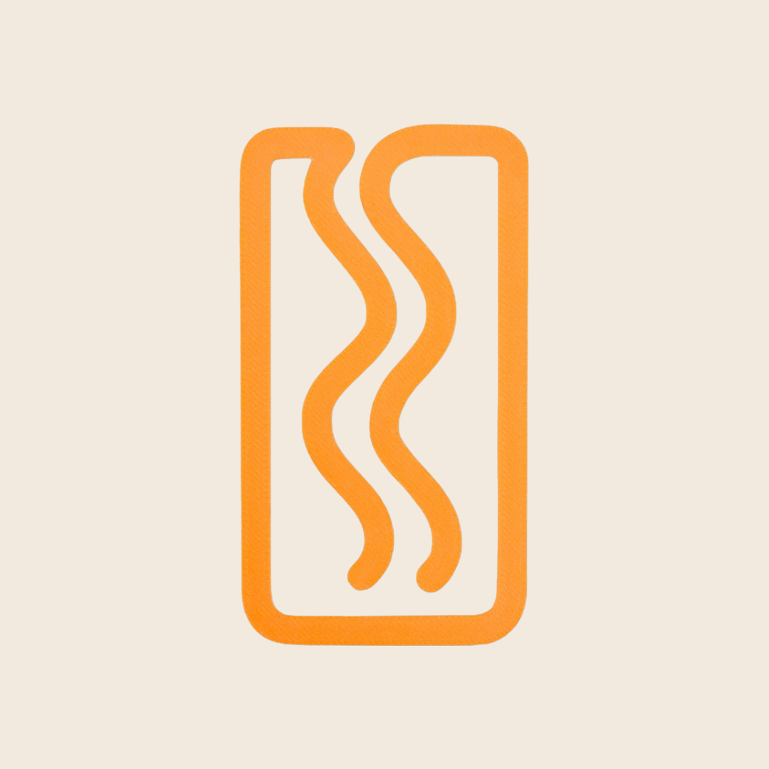 Miami 3D Printed Bookmark | Mandarin