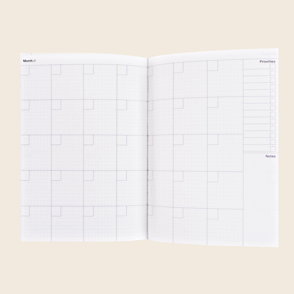 Undated Weekly Planner Book