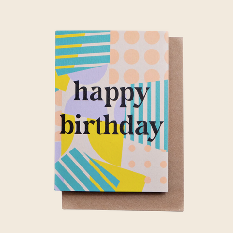 Spots and Stripes Birthday Card