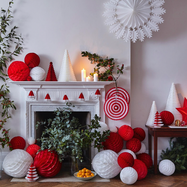 Candy Cane Paper Decorations Interior