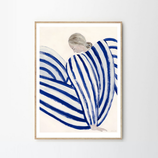 Sofia Lind Blue Stripe at Concorde | 30 x 40cm