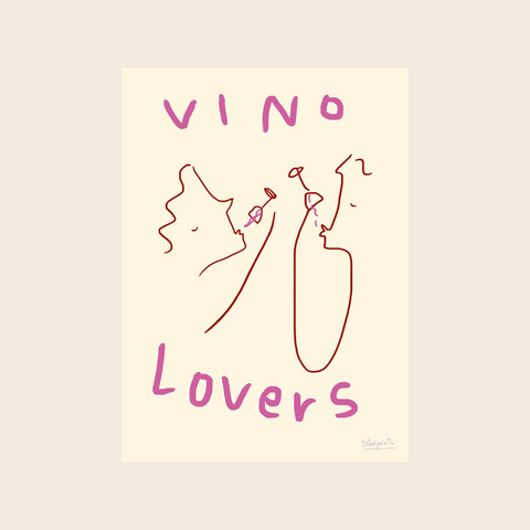 Vino Lovers Print | 30 x 40cm