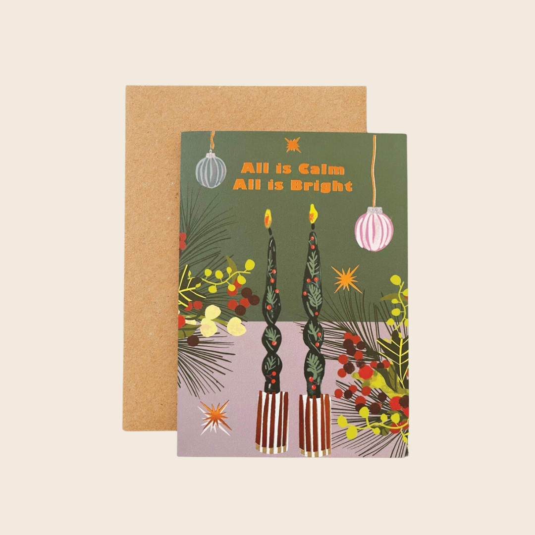 All Is Calm and Bright Christmas Card