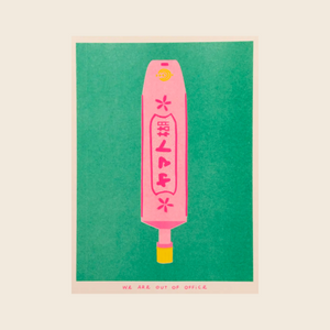 A Tube of Japanese Glue Risograph Print