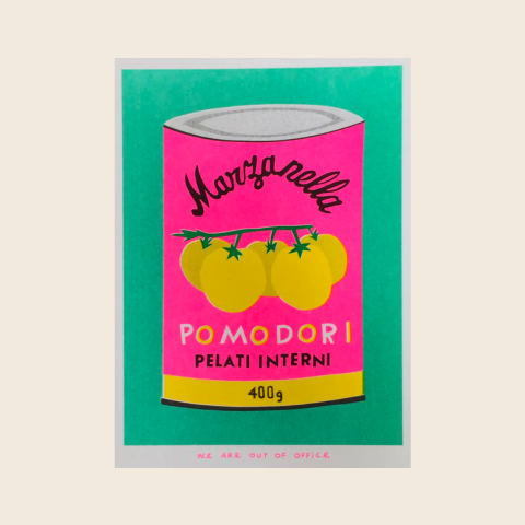 Marzanella Pomodori Tomatoes Risograph Print