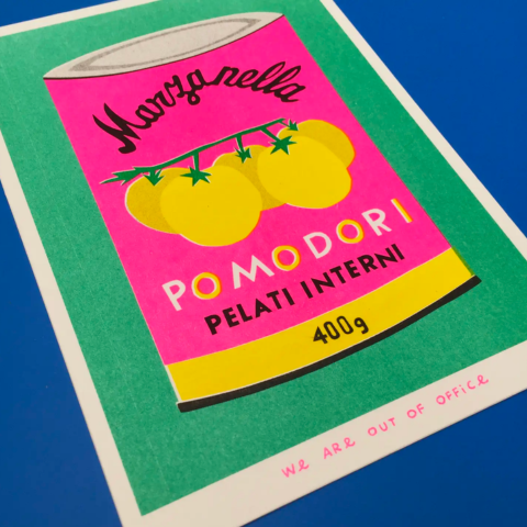 Marzanella Pomodori Tomatoes Risograph Print