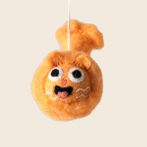 Big Fluffy Cat Needle Felted Decoration